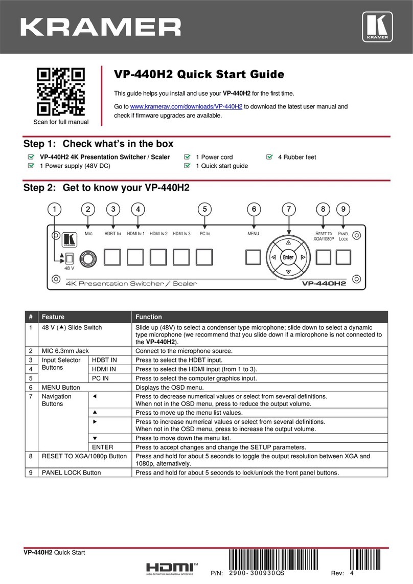 Kramer VP-440H2 User manual