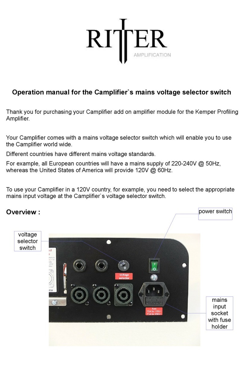 Ritter Camplifier Series Operation manual