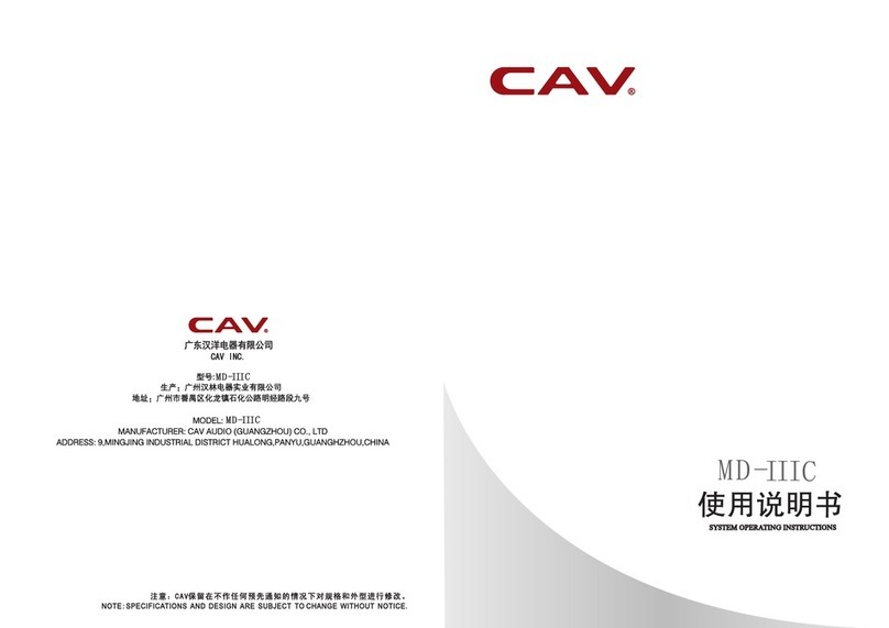 CAV MD-IIIC operating instructions