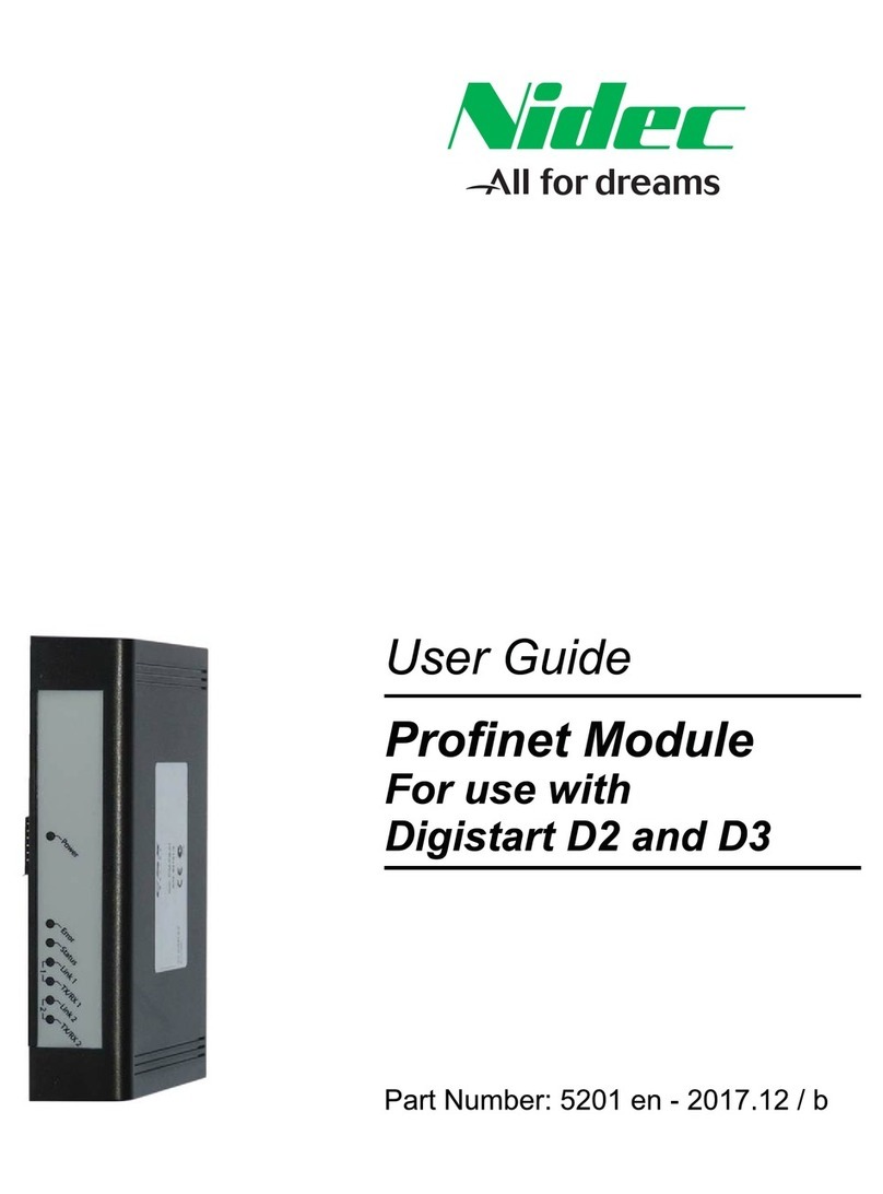 Nidec Profinet Module user guide