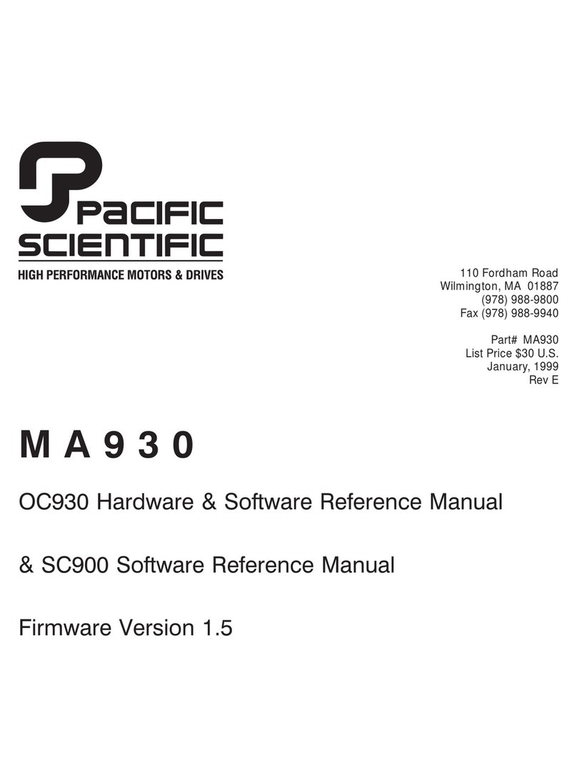 Pacific Scientific OC930 Hardware & Software Reference Manual Pacific Scientific OC930 Hardware & Software Reference Manual