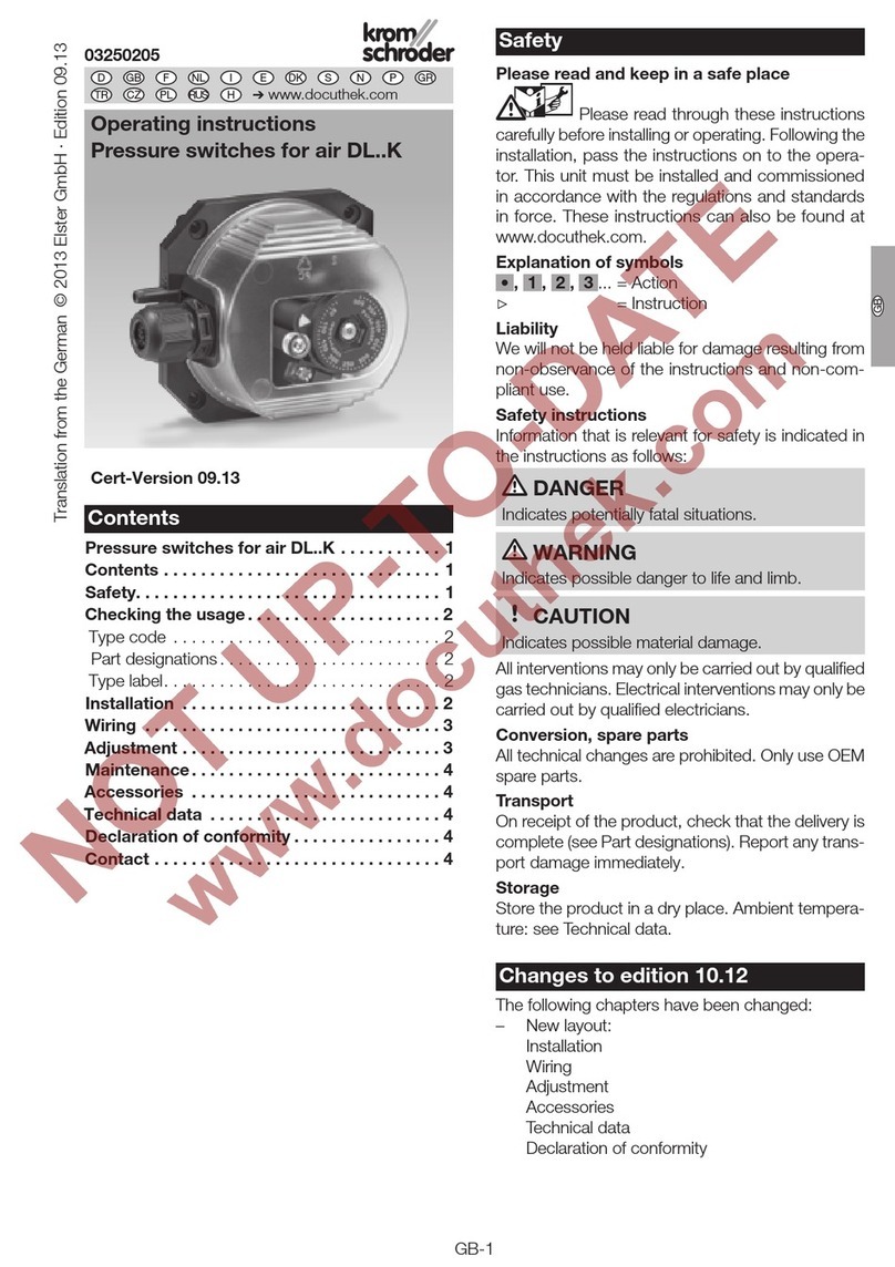 Krom Schroder DL K Series operating instructions
