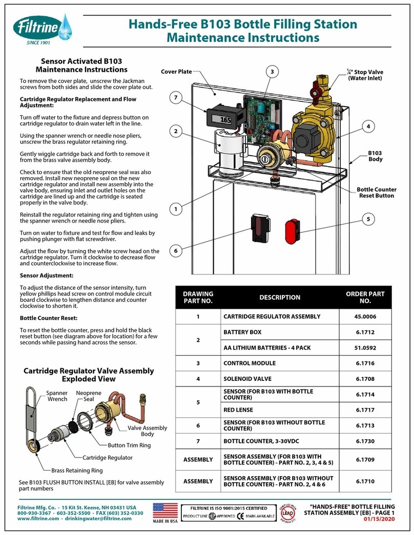 Filtrine B103 Technical specifications