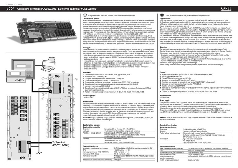 Carel PCOC000AM0 quick start guide