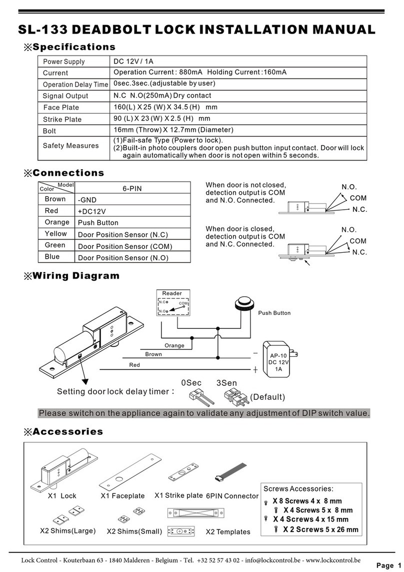 Lock Control SL-133 User manual