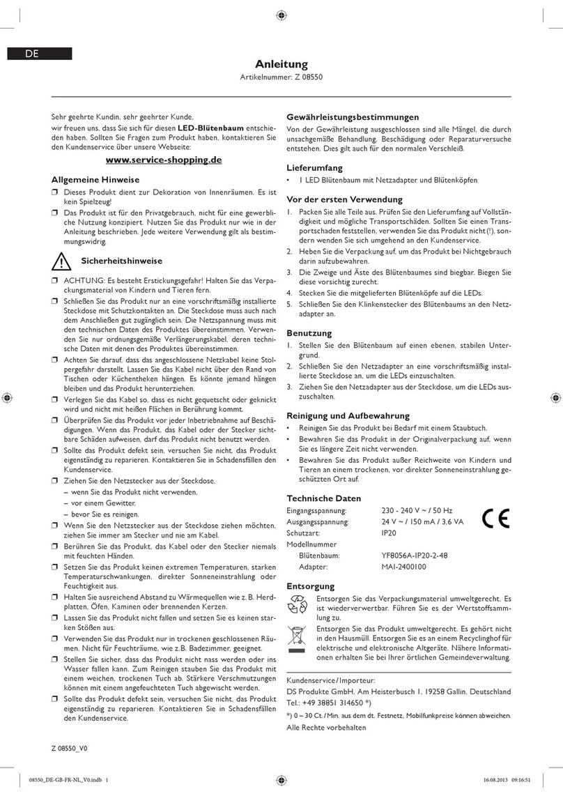 DS Produkte Z 08550 instructions