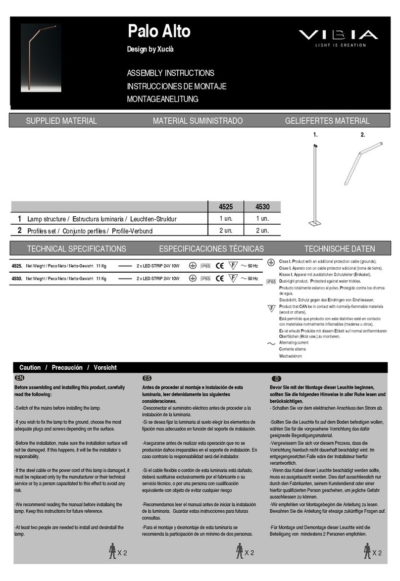 GRUPO T DIFFUSION VIBIA Palo Alto 4525 Assembly instructions