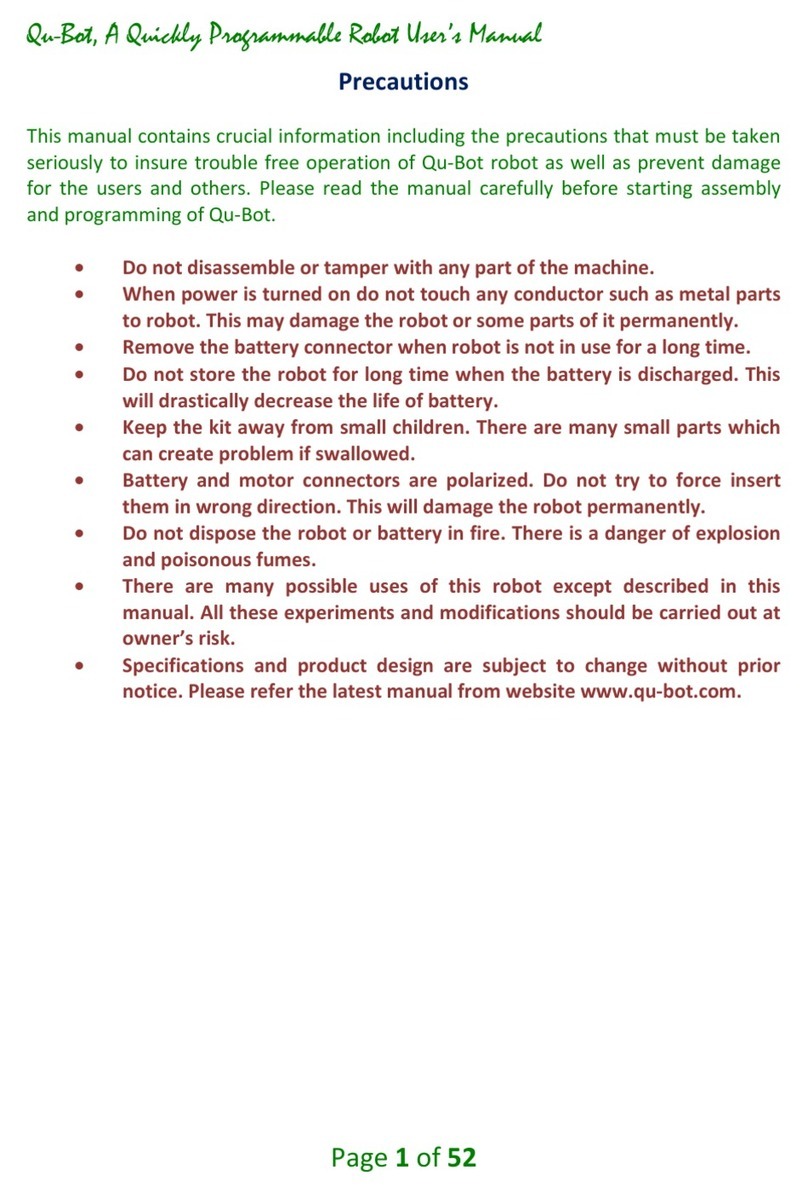 Dazzle Robotics Qu-Bot User manual
