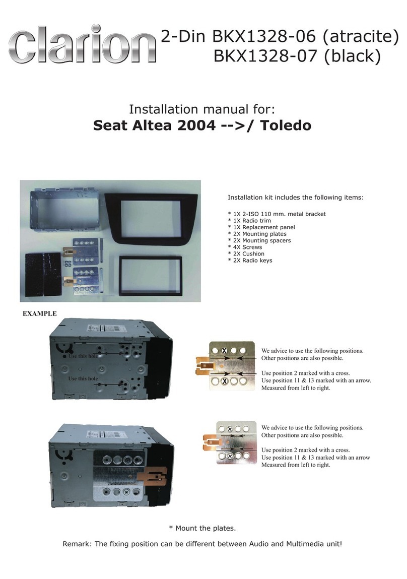 Clarion BKX1328-06 User manual Clarion BKX1328-06 User manual