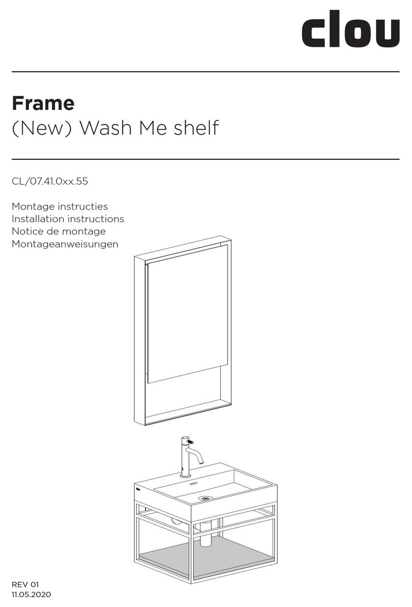 Clou Frame New Wash Me shelf CL/07.41.0 55 Series User manual