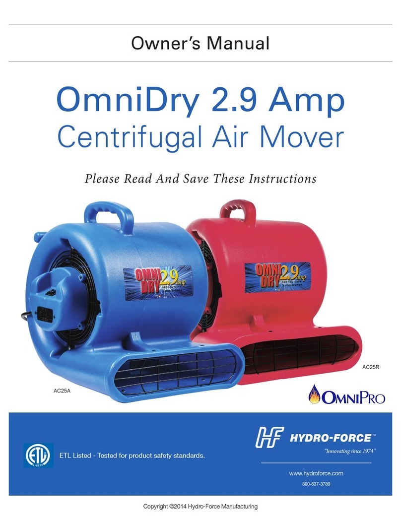 Hydro-Force OmniPro OmniDry 2.9 Amp owner's manual Hydro-Force OmniPro OmniDry 2.9 Amp owner's manual