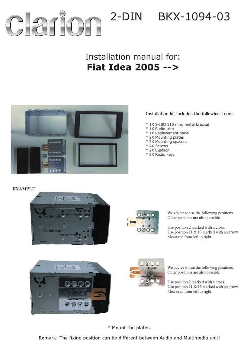 Clarion BKX-1094-03 User manual