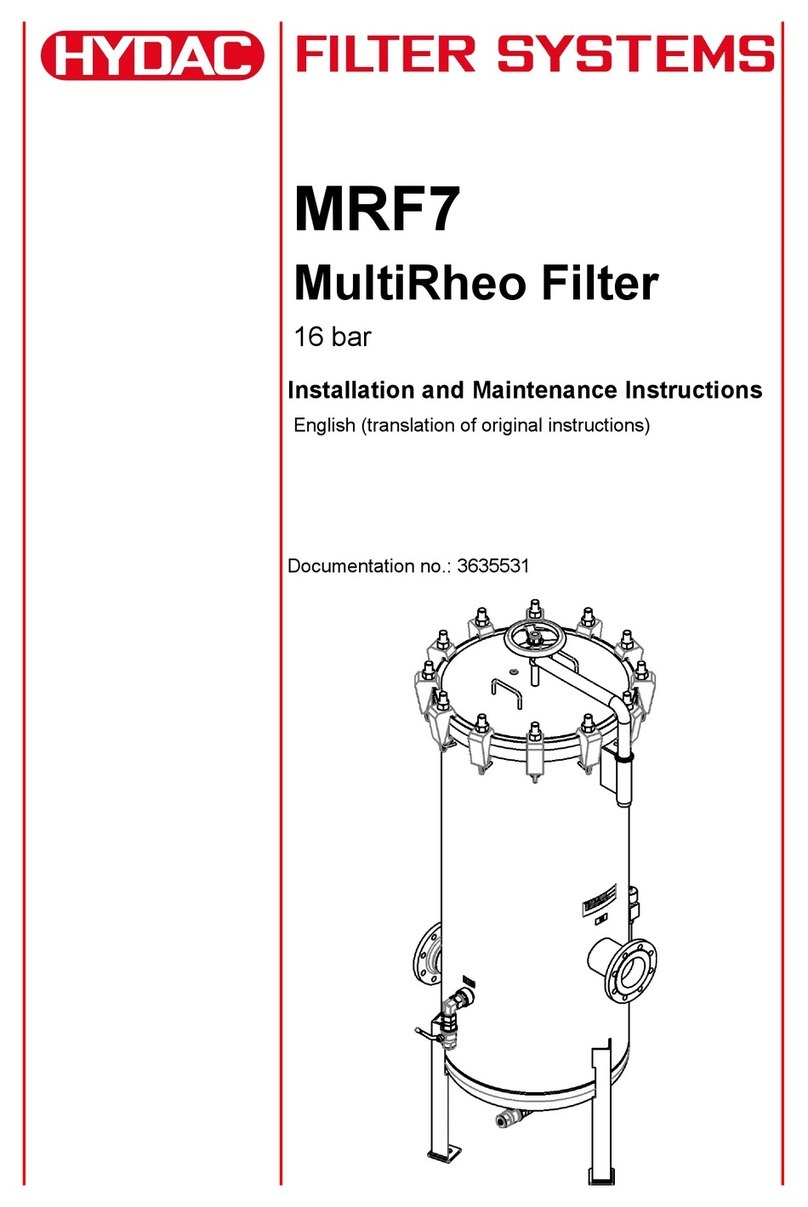 Hydac MRF7 Installation and maintenance instructions