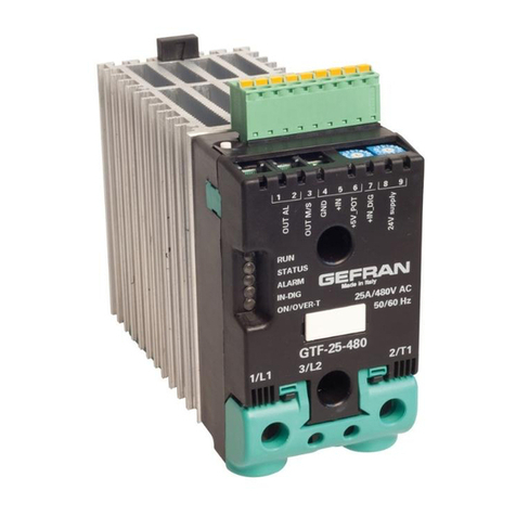 gefran GTF Series Installation and operation manual