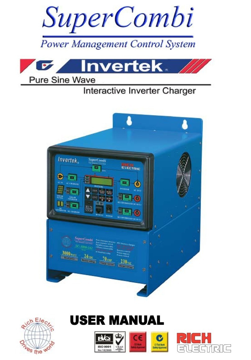 Rich electric Invertek SuperCombi SC-1500-12X user manual