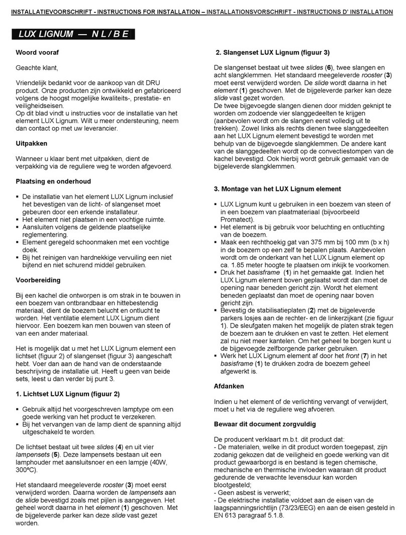 Dru LUX LIGNUM Instructions for installation