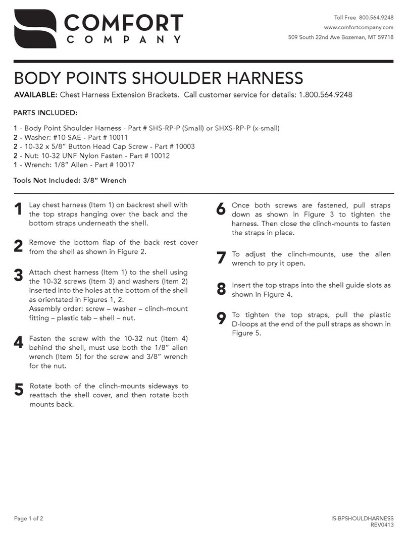 Comfort Company Body Point Shoulder Harness User manual