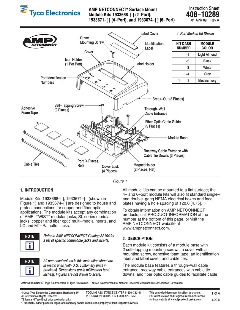 Tyco Electronics AMP NETCONNECT 1933668 Series User manual