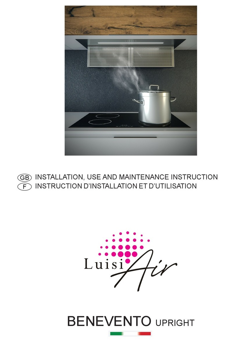 Luisi Air BENEVENTO H94080015 Installation, Use and Maintenance Instruction Luisi Air BENEVENTO H94080015 Installation, Use and Maintenance Instruction