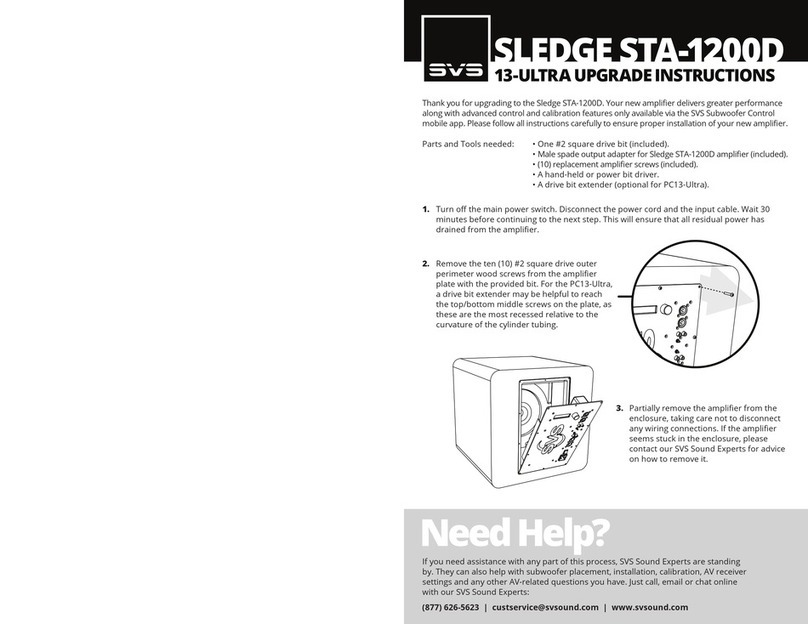 SVS SLEDGE STA-1200D Upgrade instructions