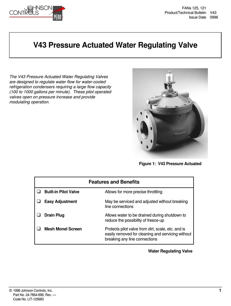 Johnson Controls V43 Series Product/Technical Bulletin