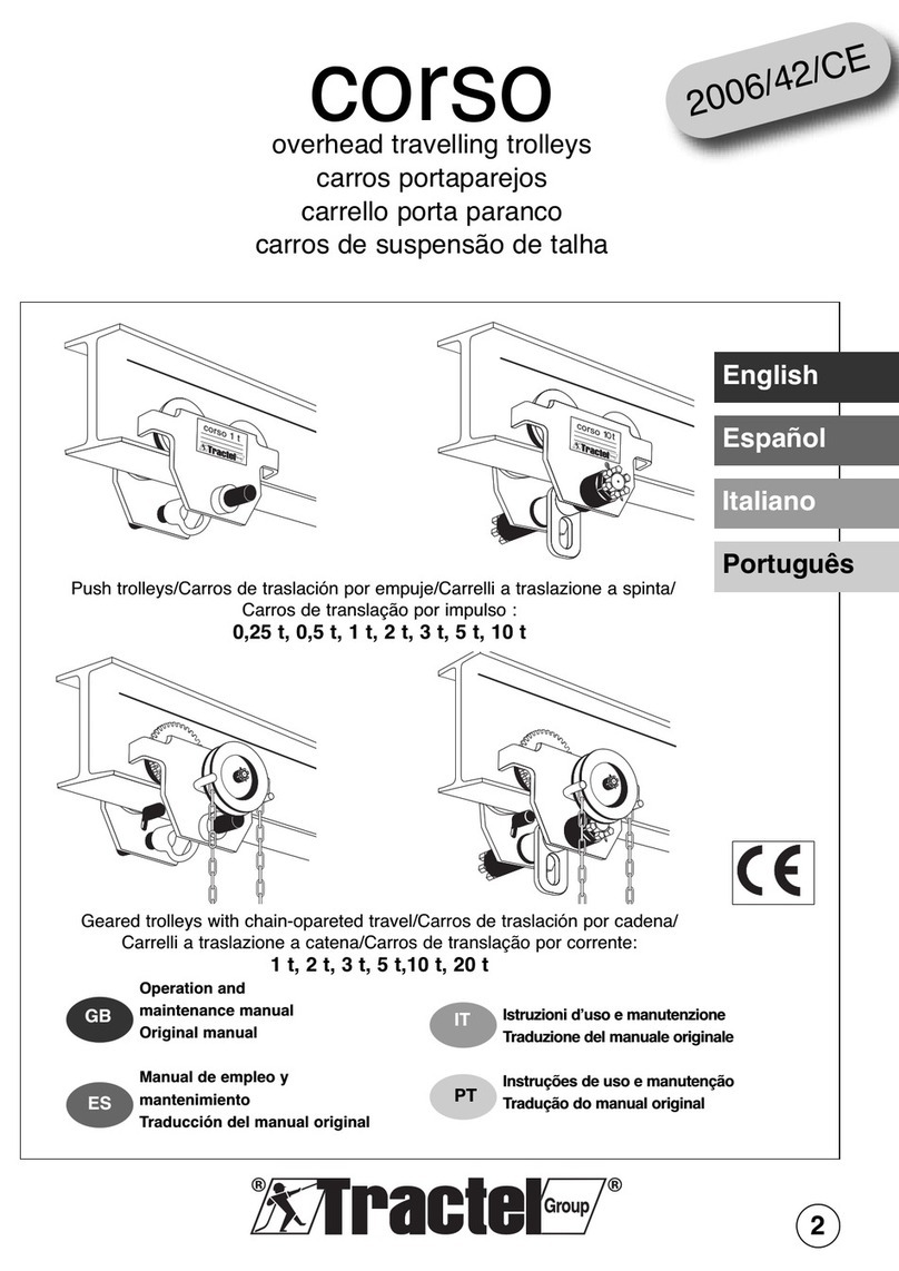 Tractel corso 0,25 t Operation and maintenance manual