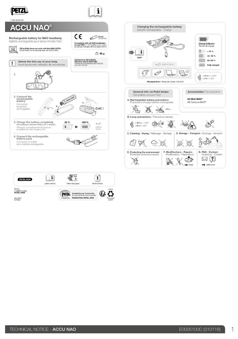 Petzl ACCU NAO User manual