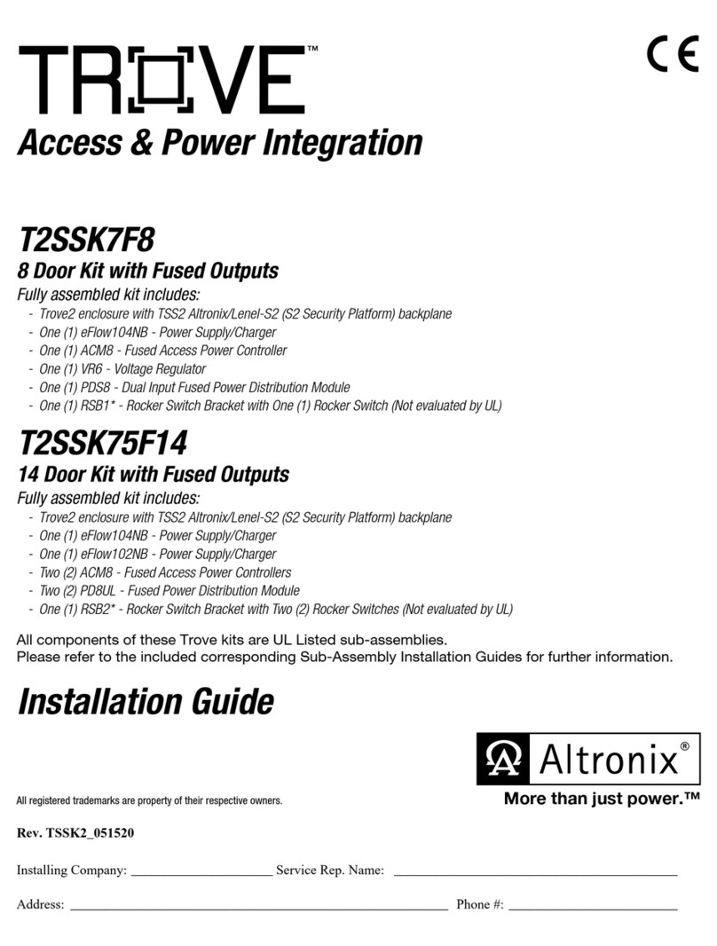 Altronix Trove T2SSK7F8 User manual