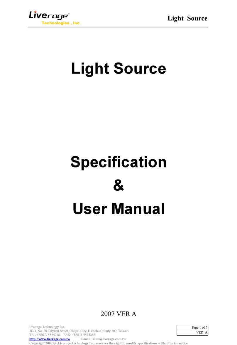 Liverage Light Source Specification & user manual