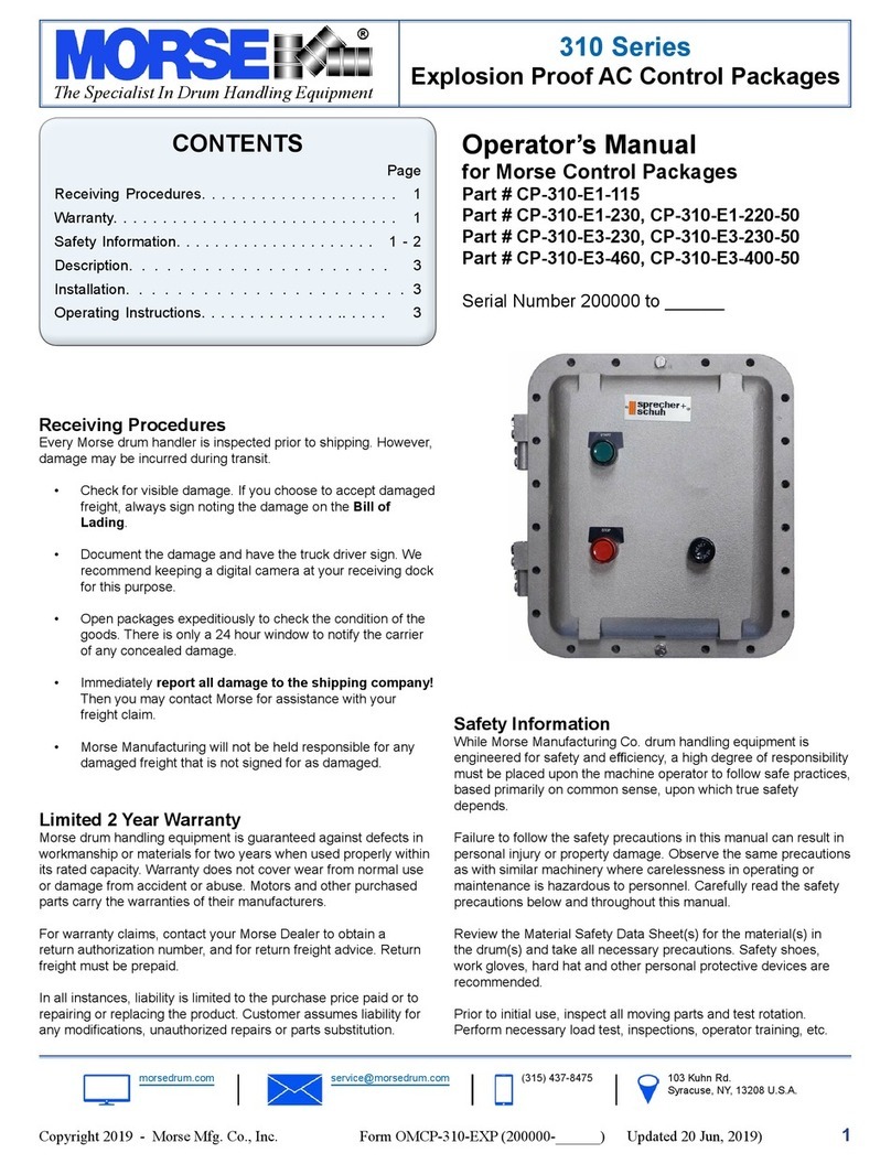 morse 310 Series Operator's manual