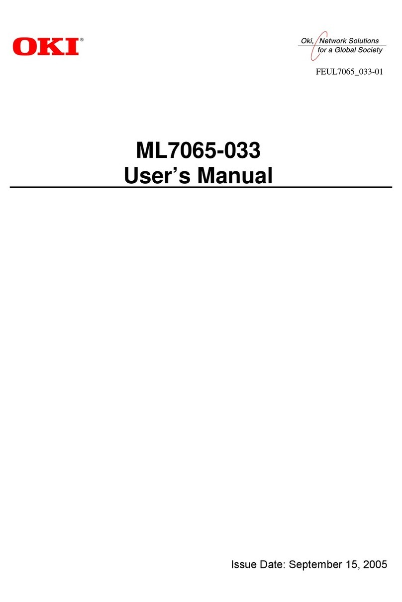 Oki ML7065-033 user manual