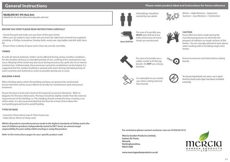 Mercia Garden Products 0628LOG181-V4 User manual