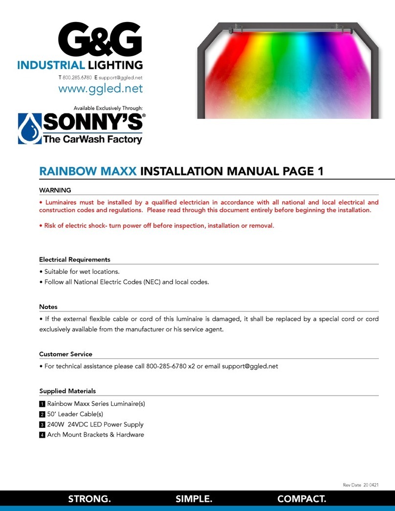 G&G Rainbow Maxx Series installation manual