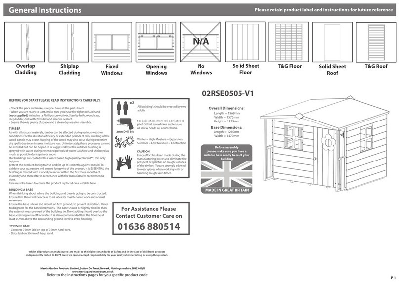Mercia Garden Products 02RSE0505-V1 Instruction manual Mercia Garden Products 02RSE0505-V1 Instruction manual