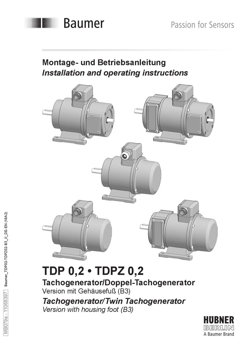 Baumer HUBNER TDP 0,2 Series Installation and operating instructions