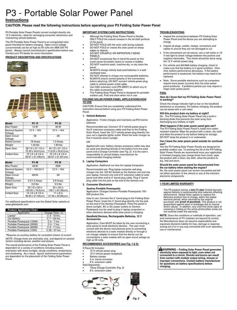 Global Solar Energy P3 Series instructions
