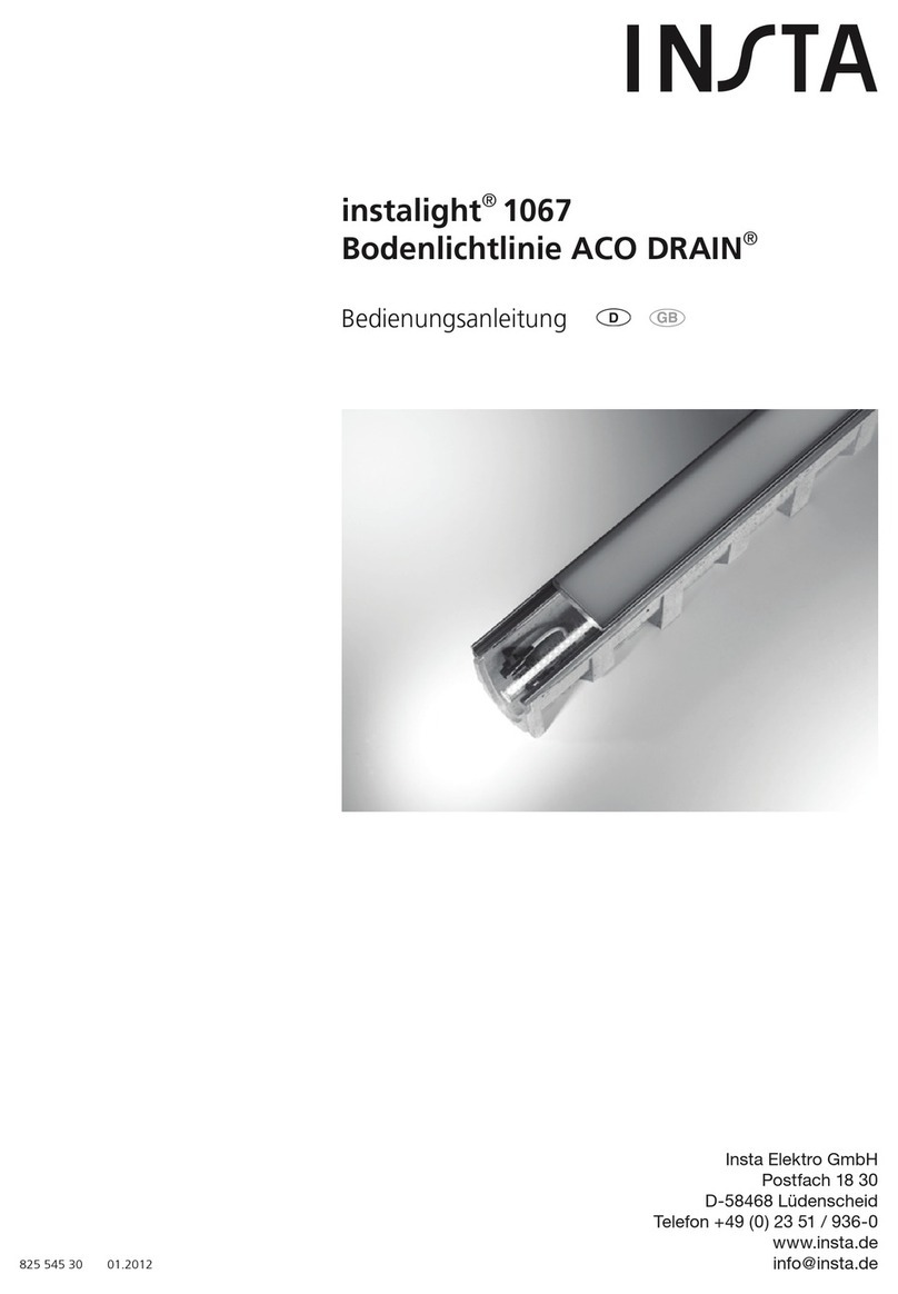 Insta Instalight ACO DRAIN 1067 operating instructions