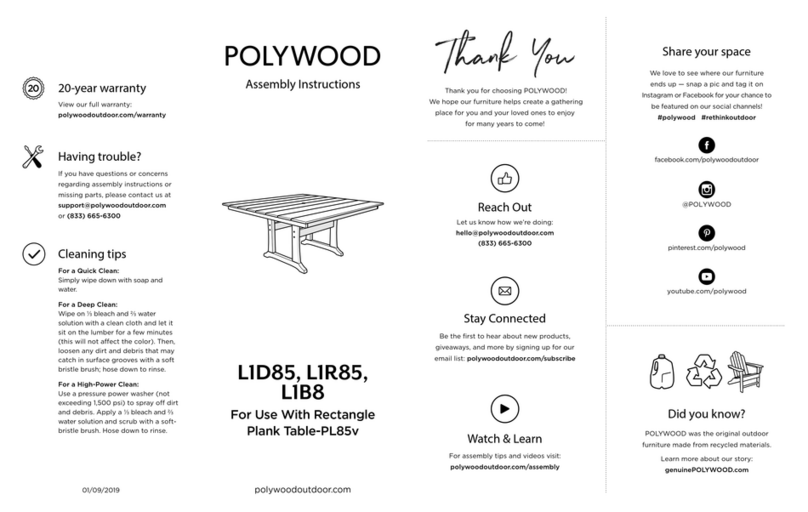 Polywood L1D85 User manual