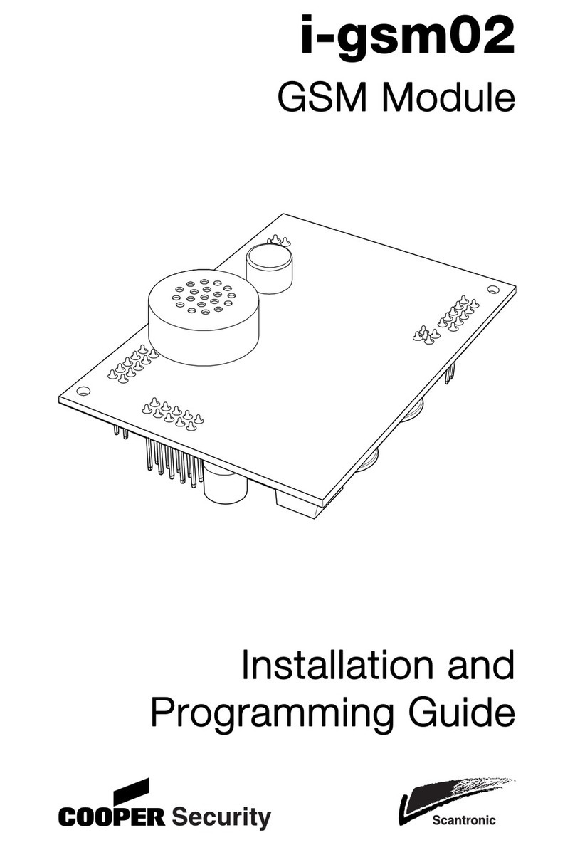 Cooper Security Scantronic i-gsm02 Installation and programming guide