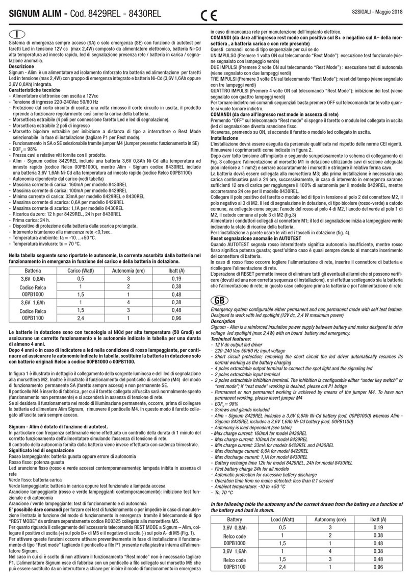 RELCO Signum Alim manual