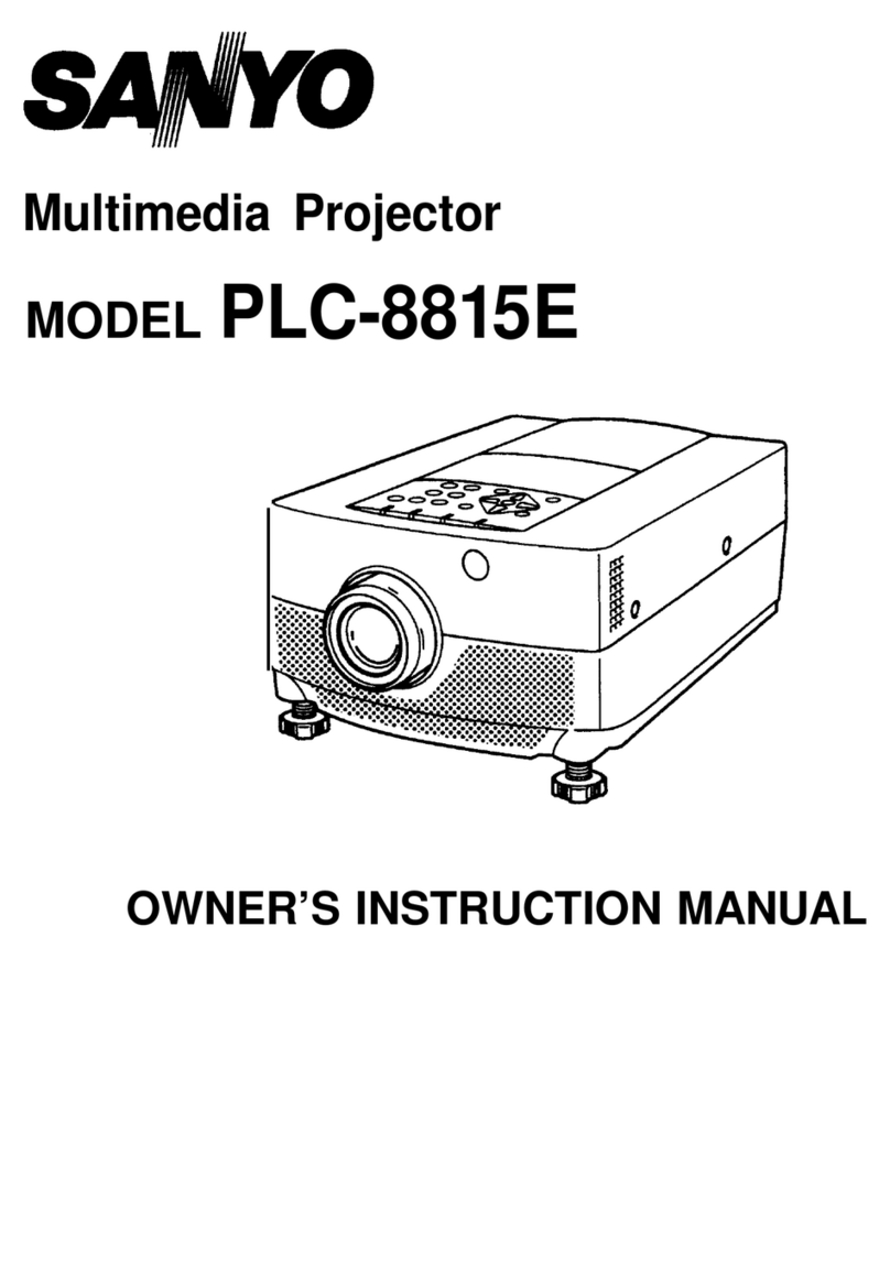 Sanyo PLC-8815E Owner's instruction manual