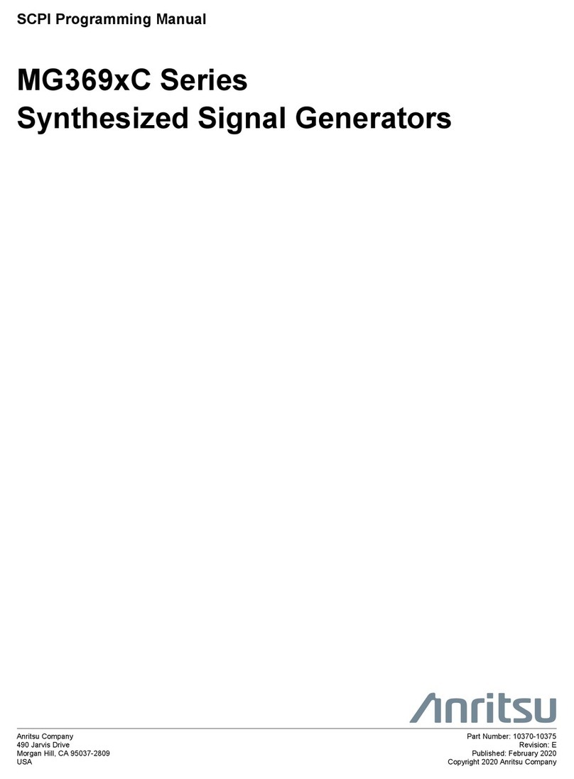 Anritsu MG369 C Series Owner's manual