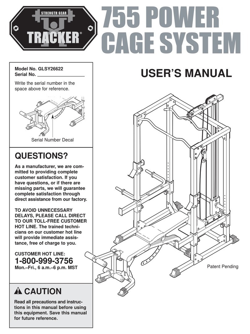 Tracker 755 POWER CAGE SYSTEM user manual
