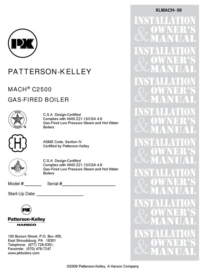 Harsco Patterson-Kelley MACH Series Installation & owner's manual