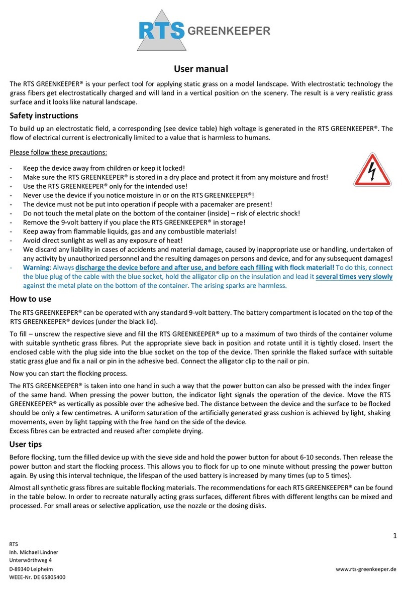 RTS GREENKEEPER Junior user manual