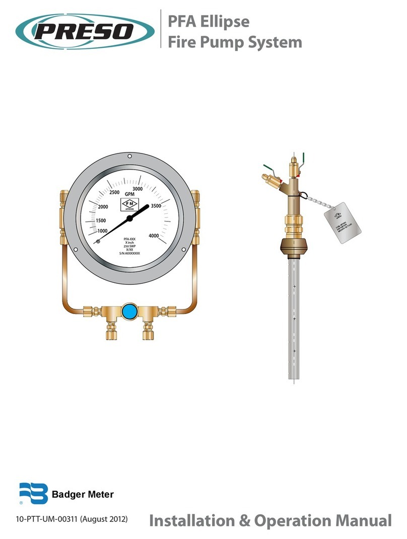 Badger Meter PRESO Ellipse PFA Series Installation & operation manual Badger Meter PRESO Ellipse PFA Series Installation & operation manual