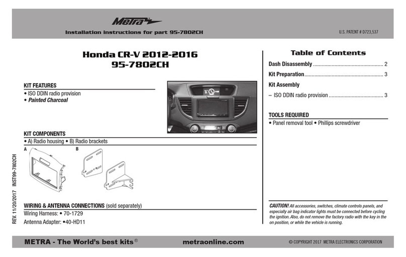 Metra Electronics 95-7802CH installation instructions