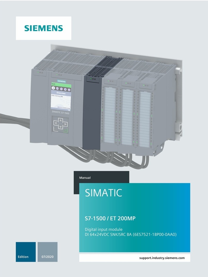 Siemens Simatic S7-1500/ET 200MP Technical Document Siemens Simatic S7-1500/ET 200MP Technical Document