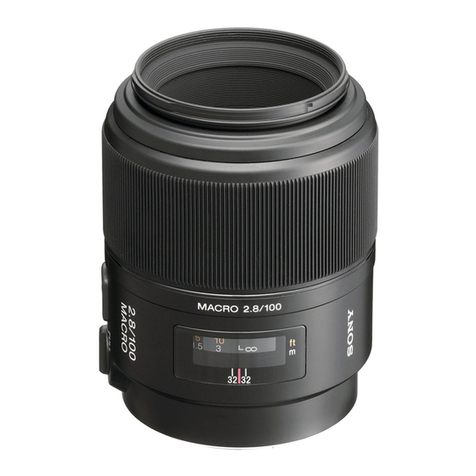 Sony SAL50M28 - 50mm f/2.8 Macro Lens operating instructions Sony SAL50M28 - 50mm f/2.8 Macro Lens operating instructions