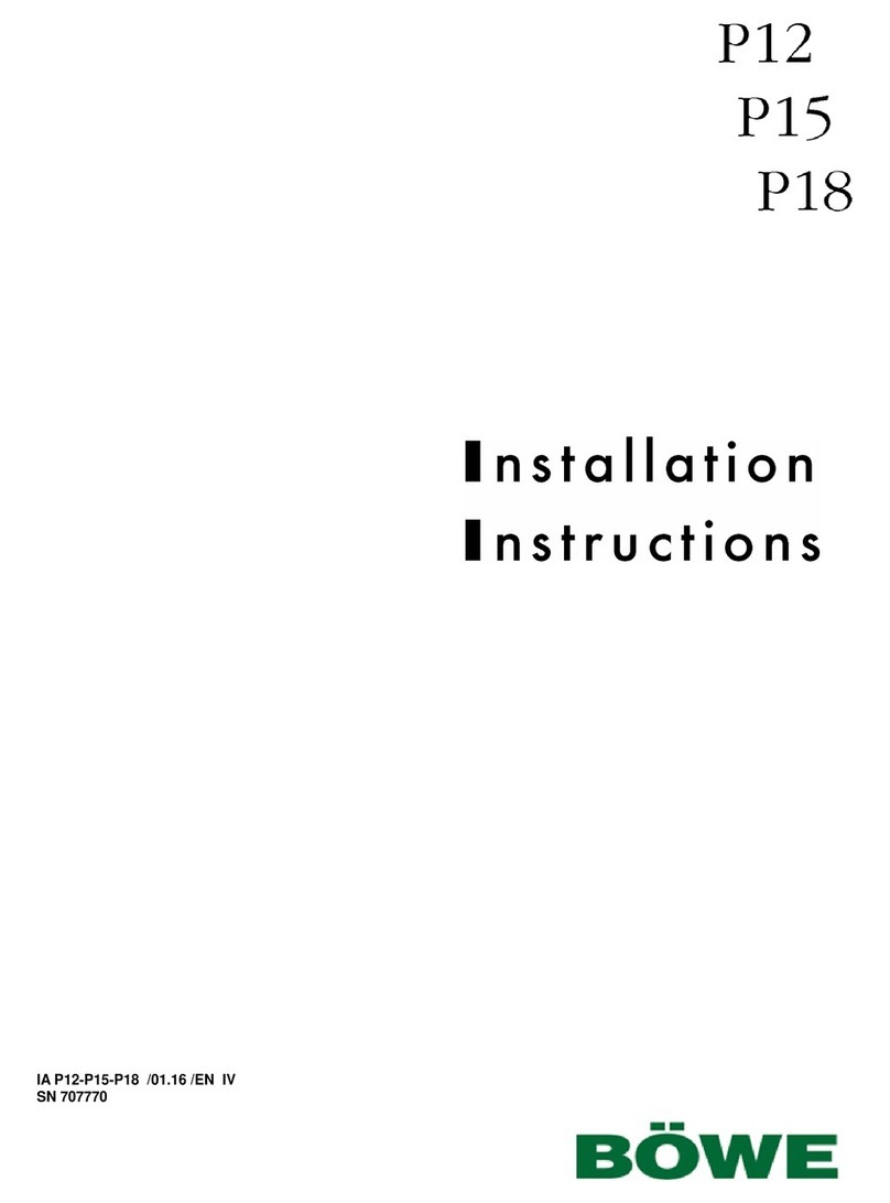 BÖWE P12 installation instructions